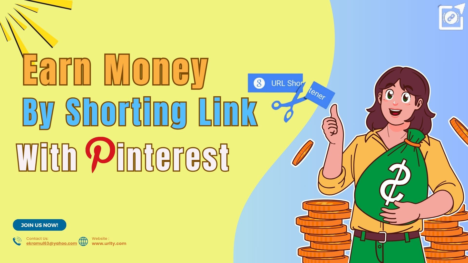 earn money by short link with pintarest